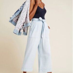 Cloth & Stone Anthropologie raw edge cropped pants/jeans, size small